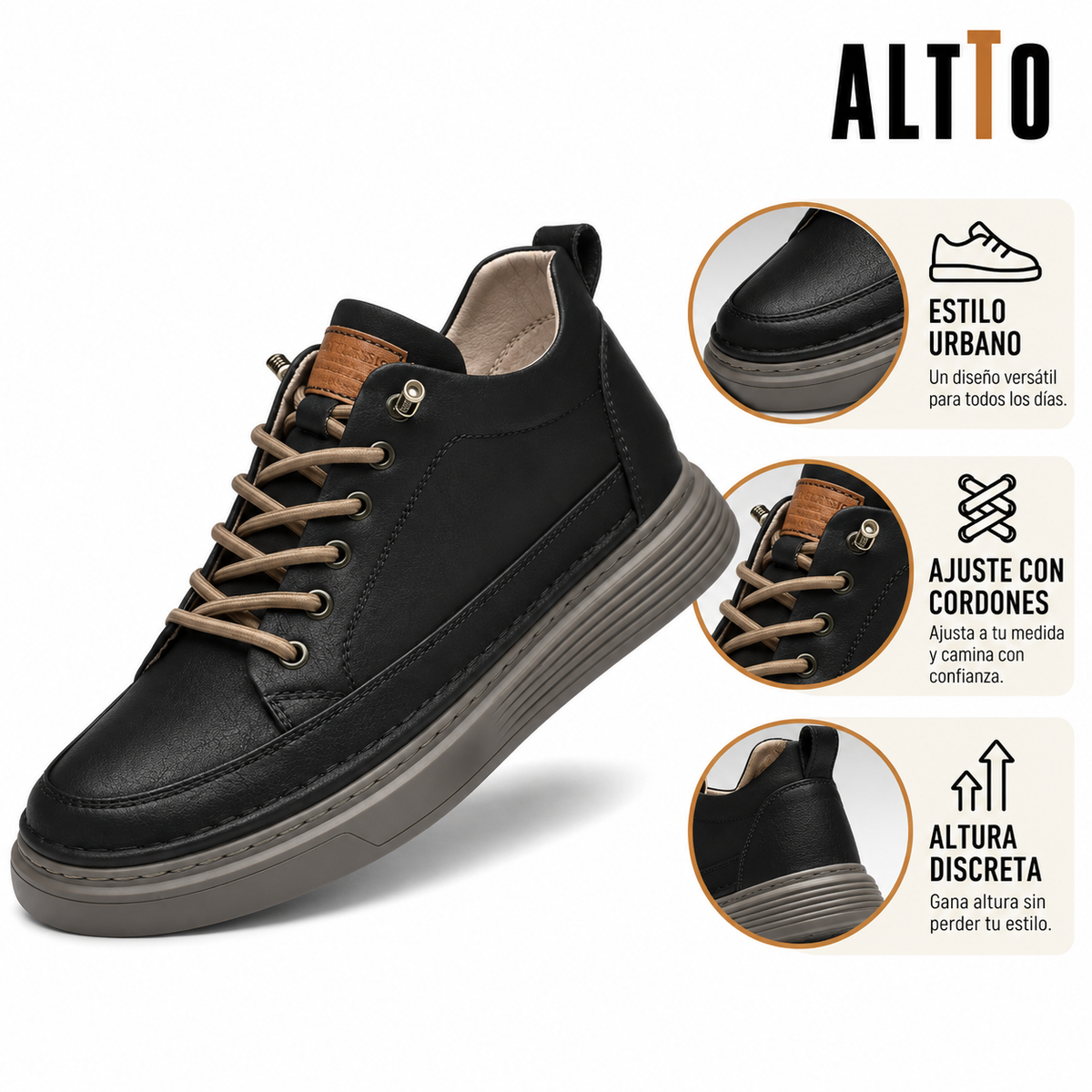 ALTTO LEATHER® · Zapatilla de cuero
