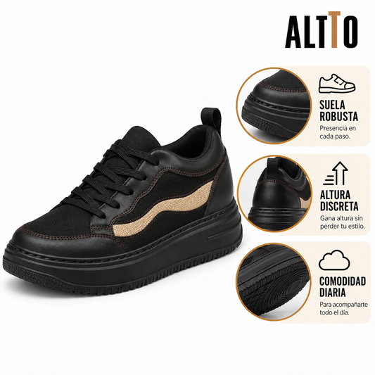 ALTTO BOLD zapatilla de suela robusta negra