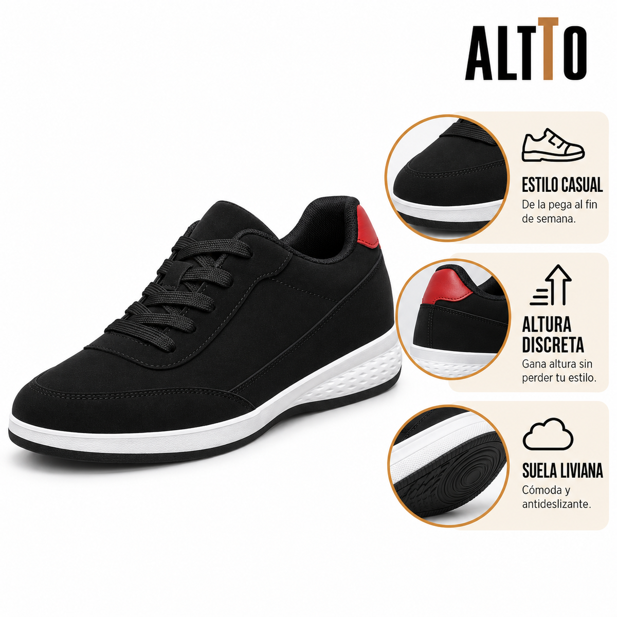 ALTTO CITY zapatilla casual negra
