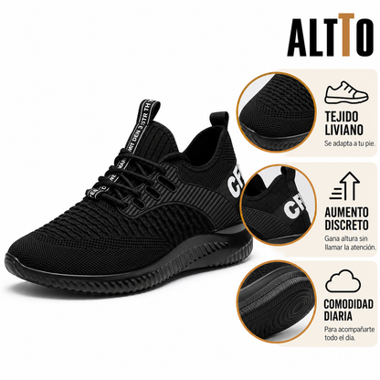 ALTTO KNIT zapatilla de tejido liviano negra